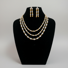 Load image into Gallery viewer, Triple Layered Zirconia Diamond Necklace set