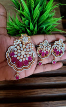 Load image into Gallery viewer, Ruby cz Pendant Necklace Set