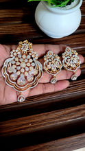Load image into Gallery viewer, White cz Pendant Necklace Set