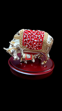 Load image into Gallery viewer, Cow with Calf Statue/999 Pure Silver and 22 CT Gold Foiled
