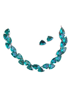 Load image into Gallery viewer, Alia Aquamarine Diamond Necklace set