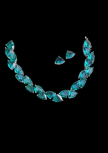 Load image into Gallery viewer, Alia Aquamarine Diamond Necklace set