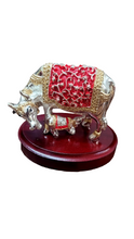 Load image into Gallery viewer, Cow with Calf Statue/999 Pure Silver and 22 CT Gold Foiled