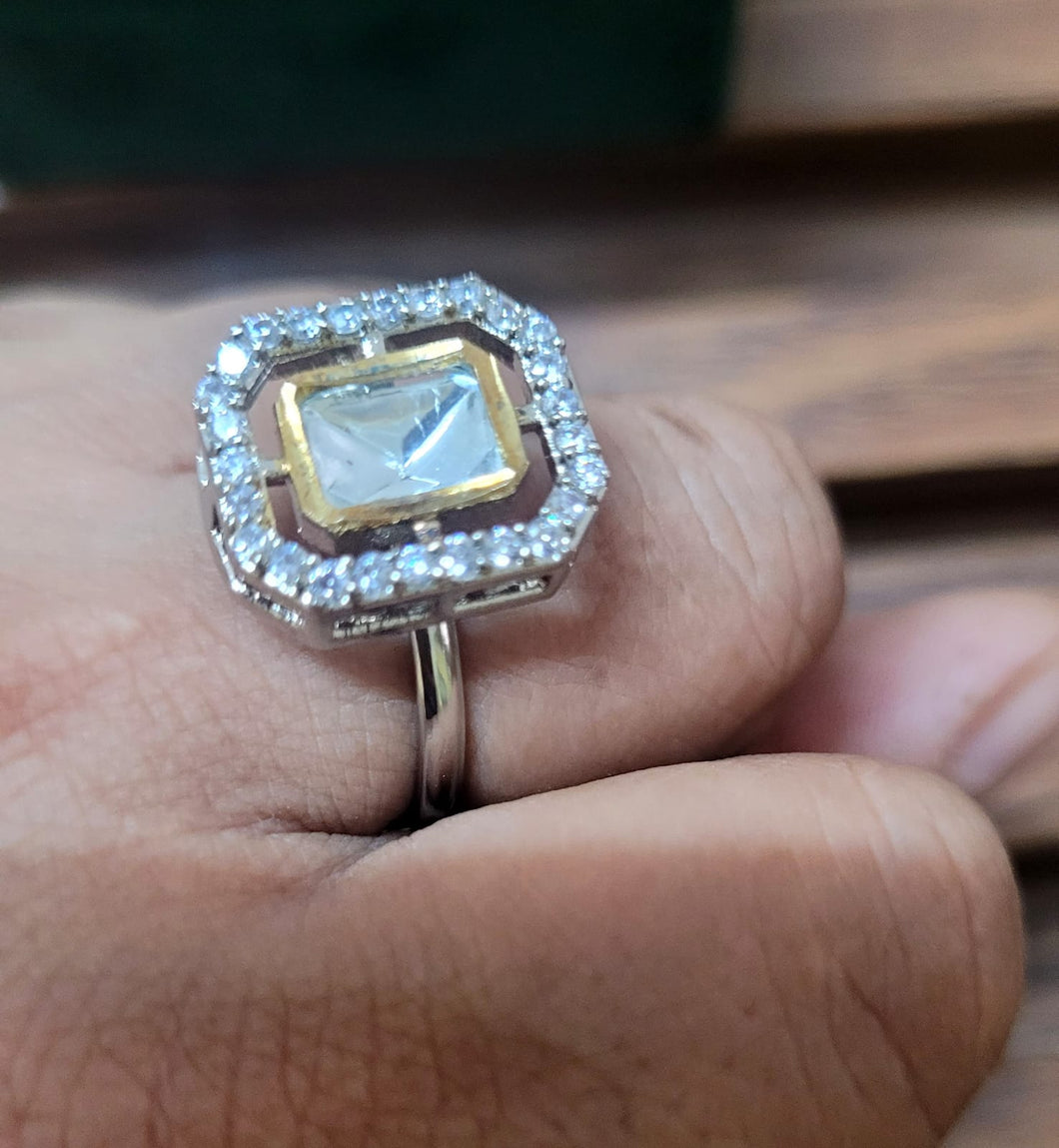 Polki Diamond Adjustable Ring
