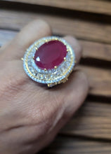 Load image into Gallery viewer, Ruby glow adjustable Ring