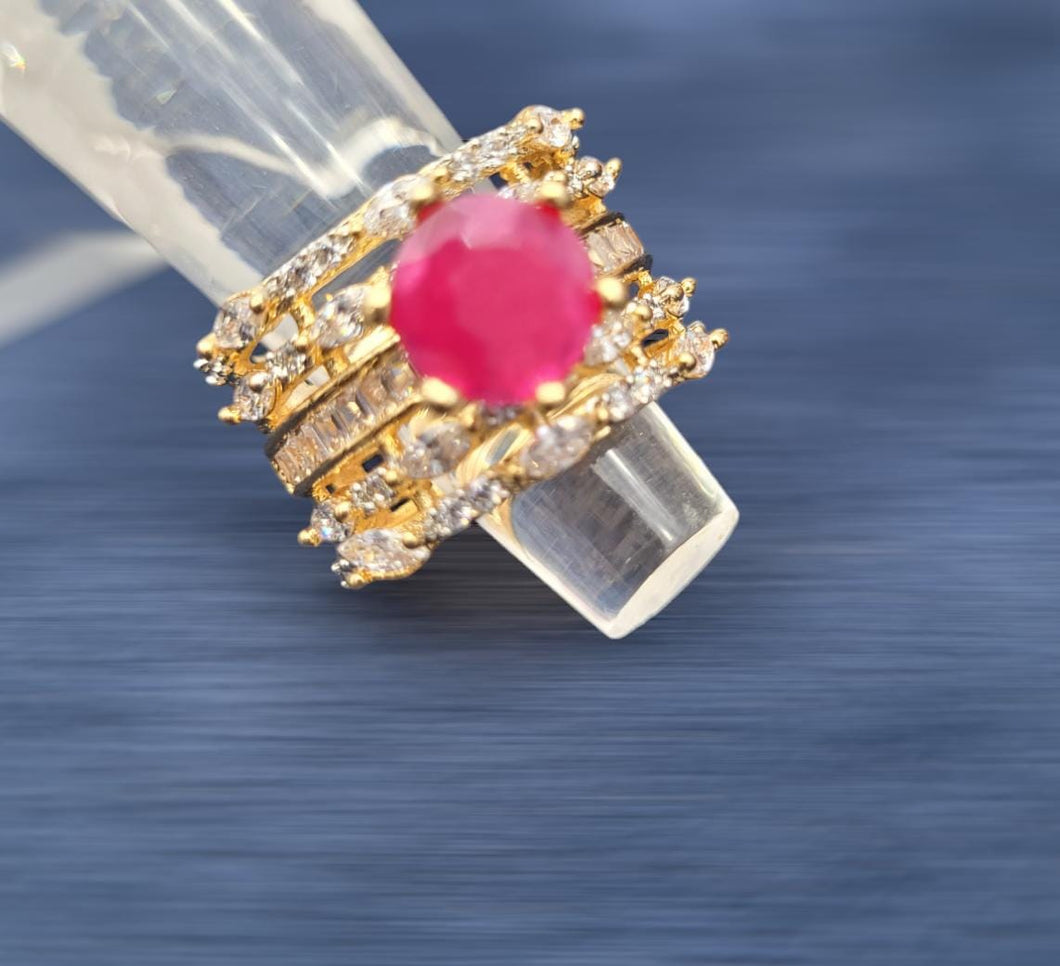 Aaira Ruby cz Ring