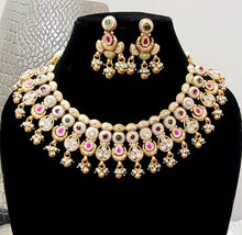 Load image into Gallery viewer, Mannara Designer Kundan Necklace set