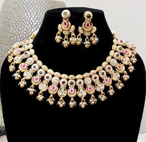 Mannara Designer Kundan Necklace set