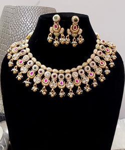 Mannara Designer Kundan Necklace set