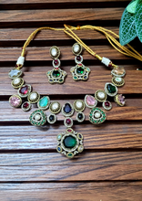 Load image into Gallery viewer, Sabyasachi inspired Stone Diamond Necklace set