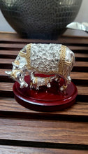Load image into Gallery viewer, Cow with calf Statue/999 Pure Silver and 22 CT Gold Foiled