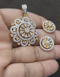 Nakshatra Diamond Pendant Necklace Set