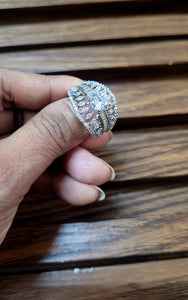 Glam chic cz adjustable Ring
