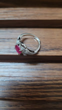 Load image into Gallery viewer, Ruby cz adjustable Ring