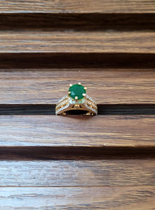 Ishika Green adjustable Ring