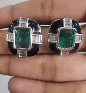 Enamel Studs Earrings