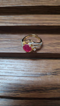 Load image into Gallery viewer, Ruby cz adjustable Ring