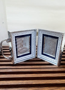 Lord Mahaveer Pocket Folder Temple for Pooja Room  /999 Pure Silver Foiled