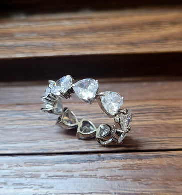 White Heart Ring