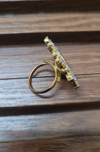Ginni cz adjustable Ring