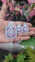 Load image into Gallery viewer, Ruby Diamond Pendant Necklace Set