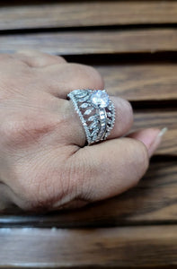 Glam chic cz adjustable Ring