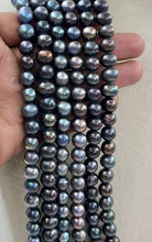 Load image into Gallery viewer, Multiline Black Real Pearls necklace