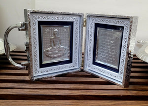 Lord Mahaveer Pocket Folder Temple for Pooja Room  /999 Pure Silver Foiled