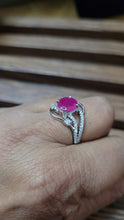 Load image into Gallery viewer, Ruby cz adjustable Ring