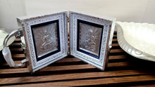Load image into Gallery viewer, Laxmi Ganesh Pocket Folder Temple for Pooja Room/999 Silver Foiled