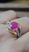 Load image into Gallery viewer, Ruby cz adjustable Ring