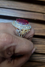 Load image into Gallery viewer, Ruby glow adjustable Ring