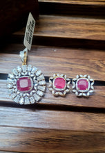 Load image into Gallery viewer, Ruby Diamond Pendant Necklace Set