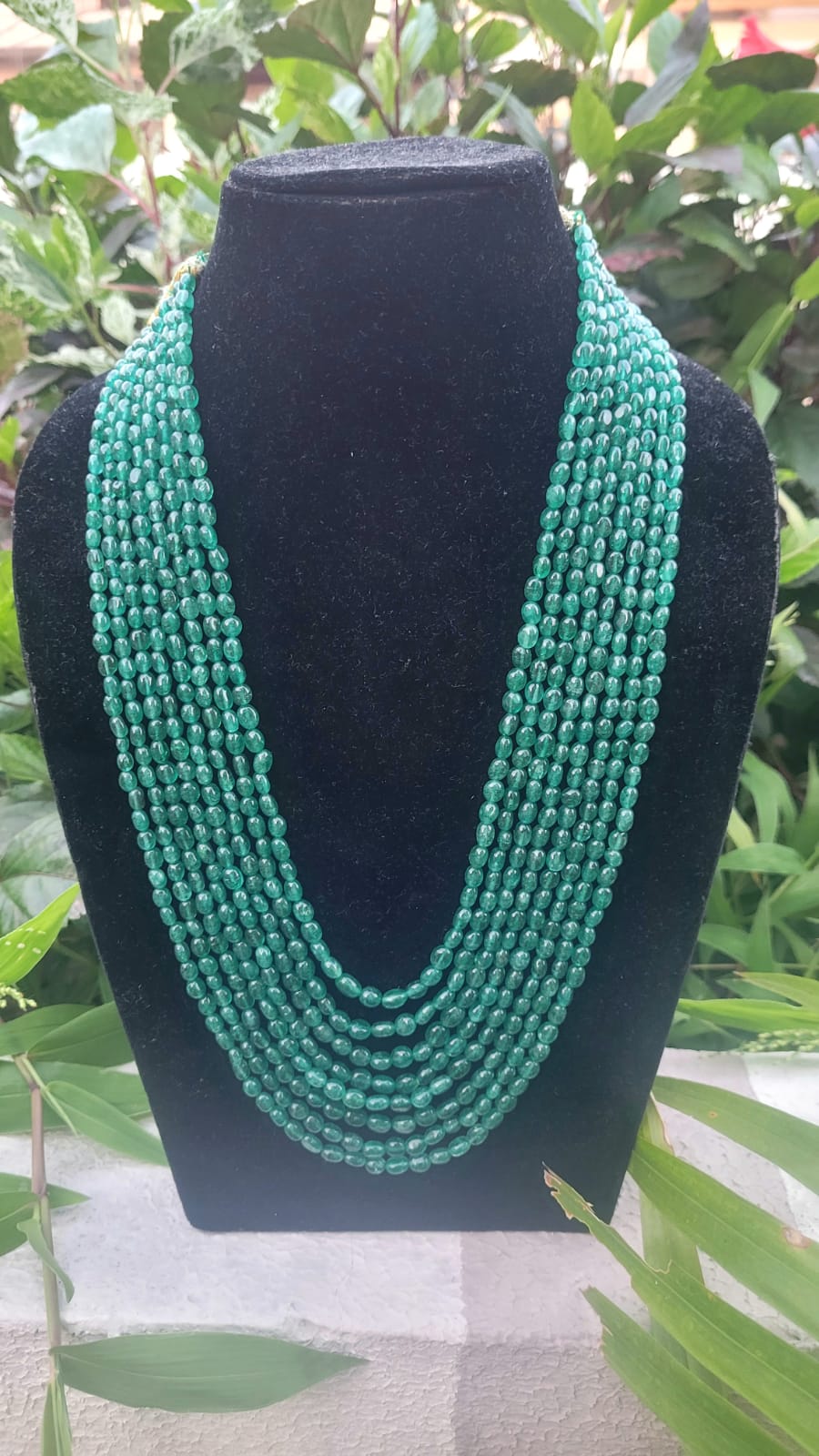Precious Emerald Green maniya Gemstone Necklace