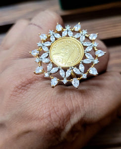 Ginni cz adjustable Ring