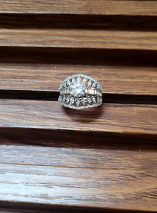 Glam chic cz adjustable Ring