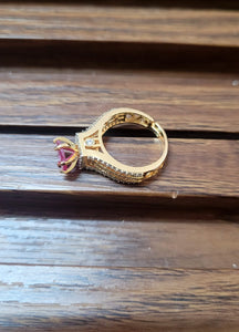 Ishika Ruby adjustable Ring