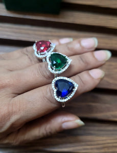 Heart Red adjustable Ring