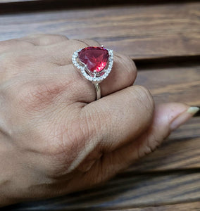 Heart Red adjustable Ring