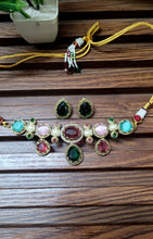 Load image into Gallery viewer, Sabyasachi inspired choker Diamond Necklace set