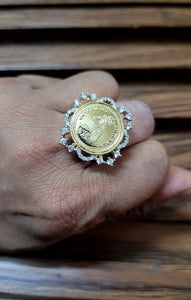 Ginni charm cz adjustable Ring