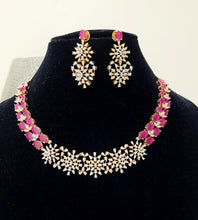 Load image into Gallery viewer, Ruhi Red Zirconia Diamond Necklace set