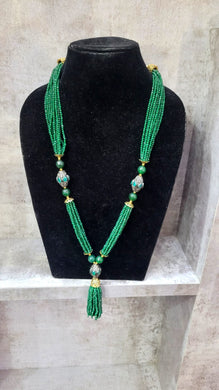 Green Designer Beaded Necklace set