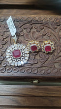 Load image into Gallery viewer, Ruby Diamond Pendant Necklace Set