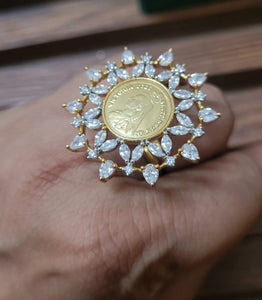 Ginni cz adjustable Ring