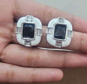 Enamel Studs Earrings