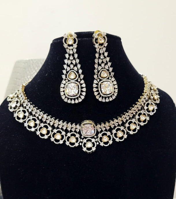 Reya Fusion Kundan diamond Necklace set