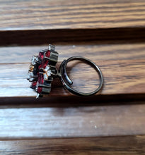 Load image into Gallery viewer, Victorian Red cz adjustable Ring