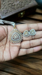 Galaxy Diamond Pendant Necklace Set