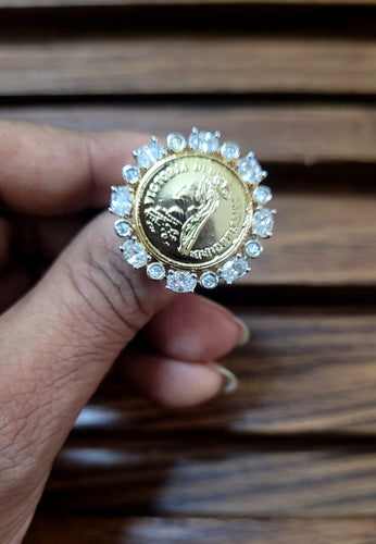 Ginni Glow cz adjustable Ring